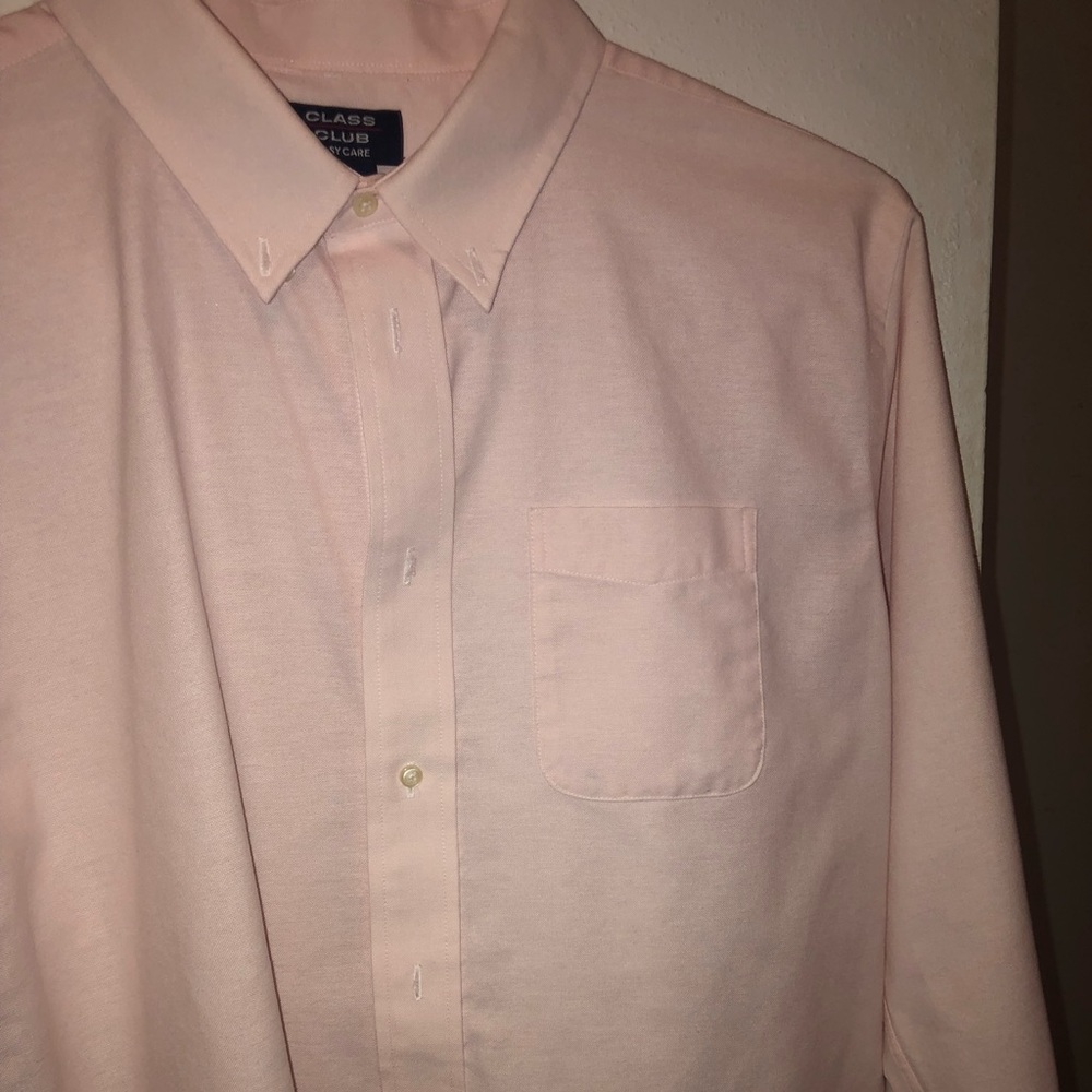 Light pink button down shirt
